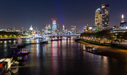 London Blick von der Waterloo Bridge